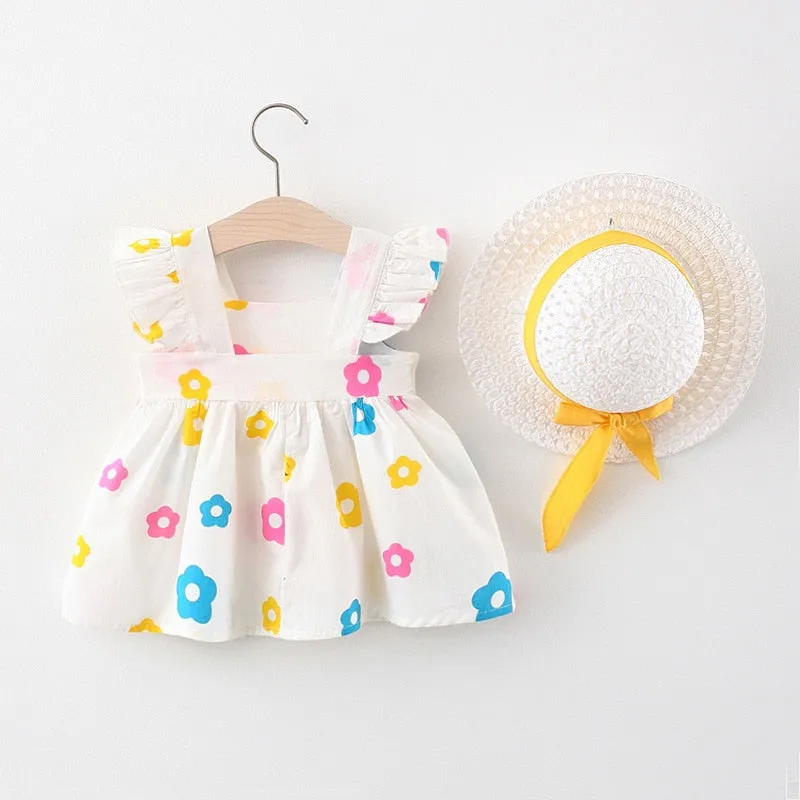 Summer Dress Flowers Pattern White