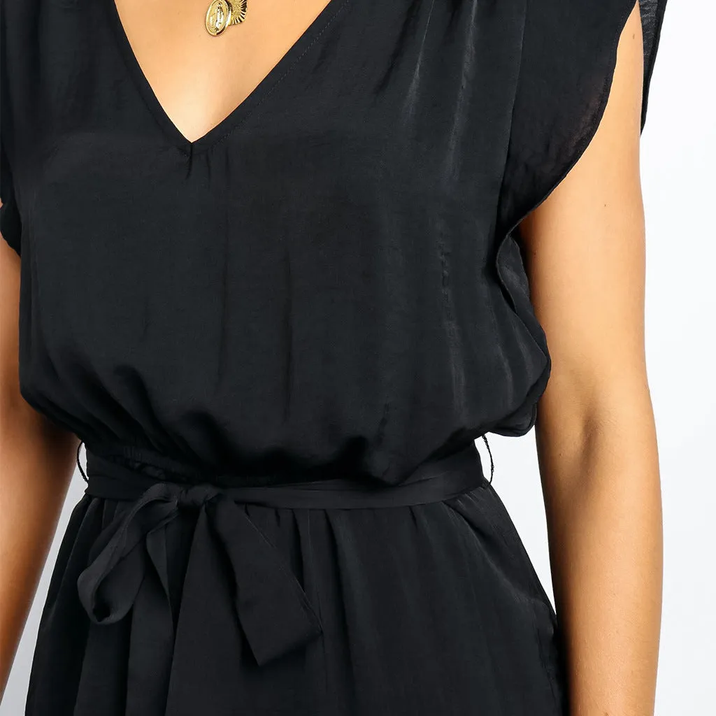 Summer Lace V-neck Short-sleeved Jumpsuit