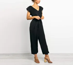 Summer Lace V-neck Short-sleeved Jumpsuit