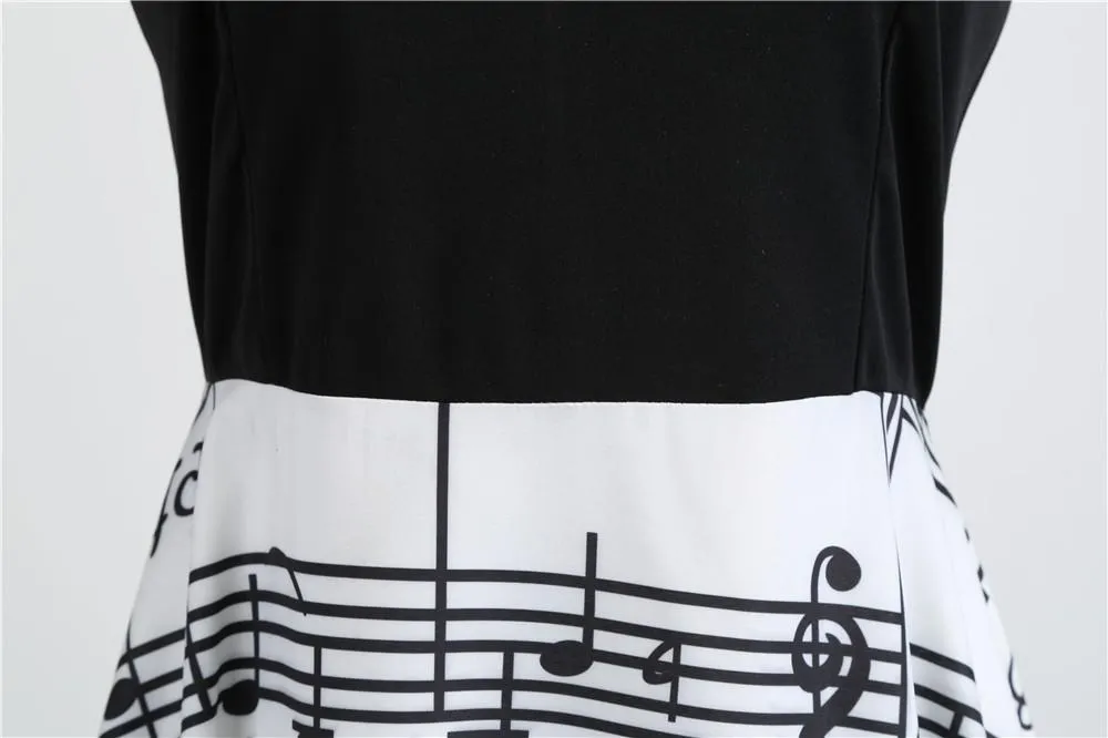 Summer Women Musical Not Sleeveless Dresses