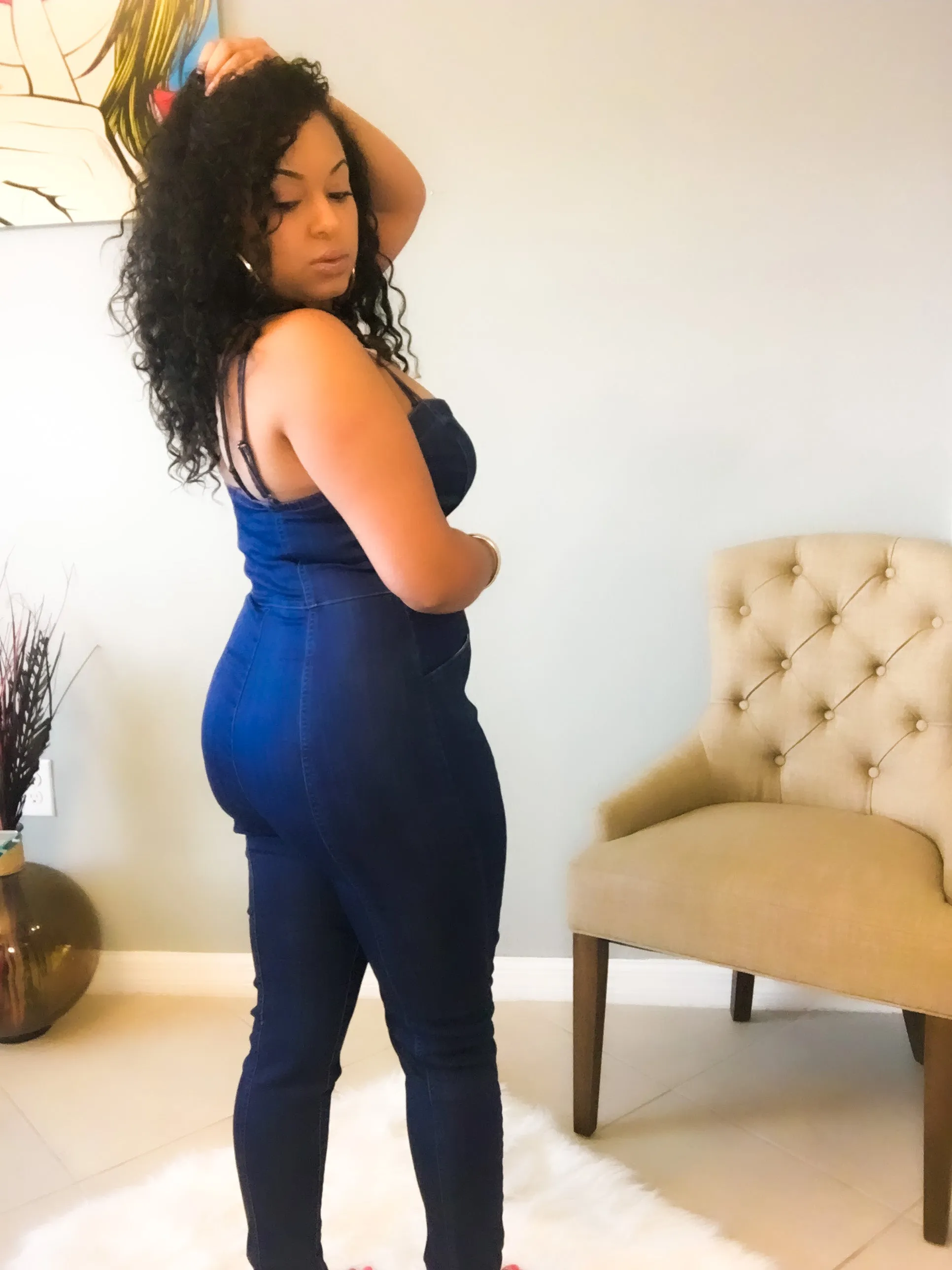 Sweetheart Denim Jumpsuit