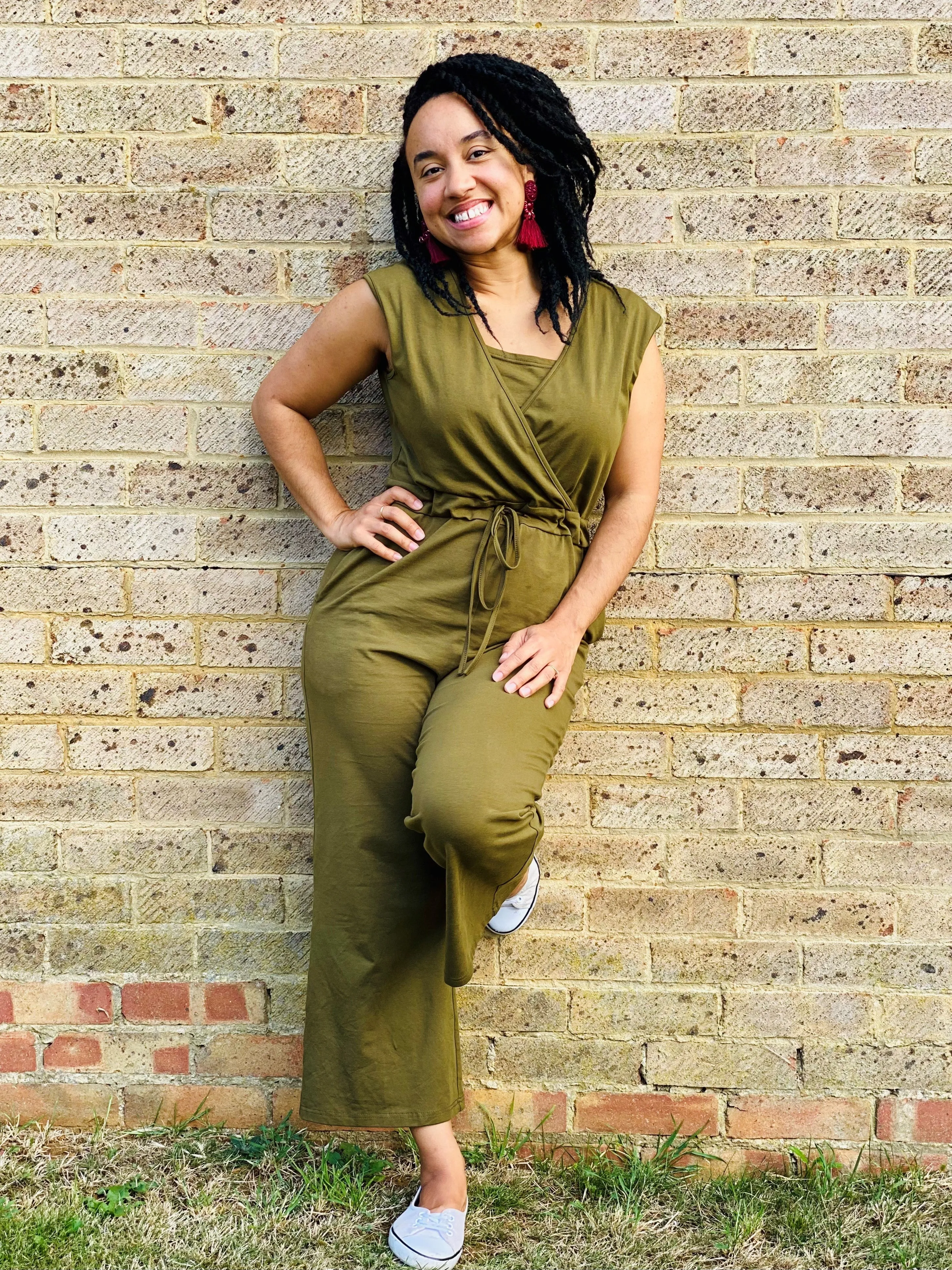 The Breastfeeding Jumpsuit - Kerry Khaki