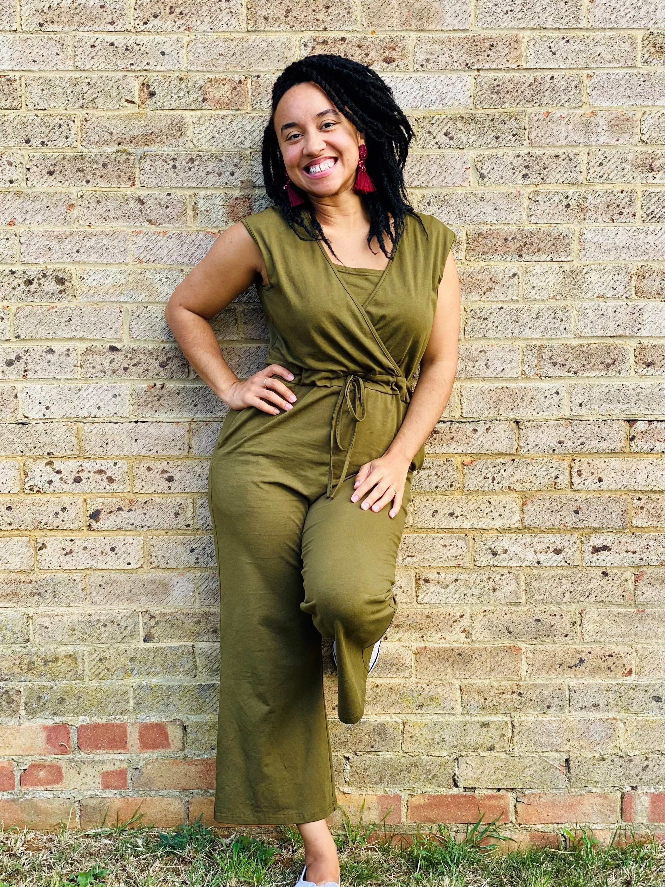 The Breastfeeding Jumpsuit - Kerry Khaki