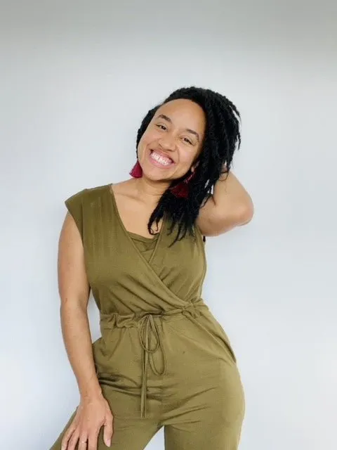 The Breastfeeding Jumpsuit - Kerry Khaki