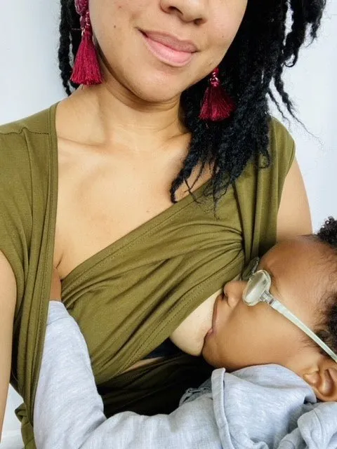 The Breastfeeding Jumpsuit - Kerry Khaki