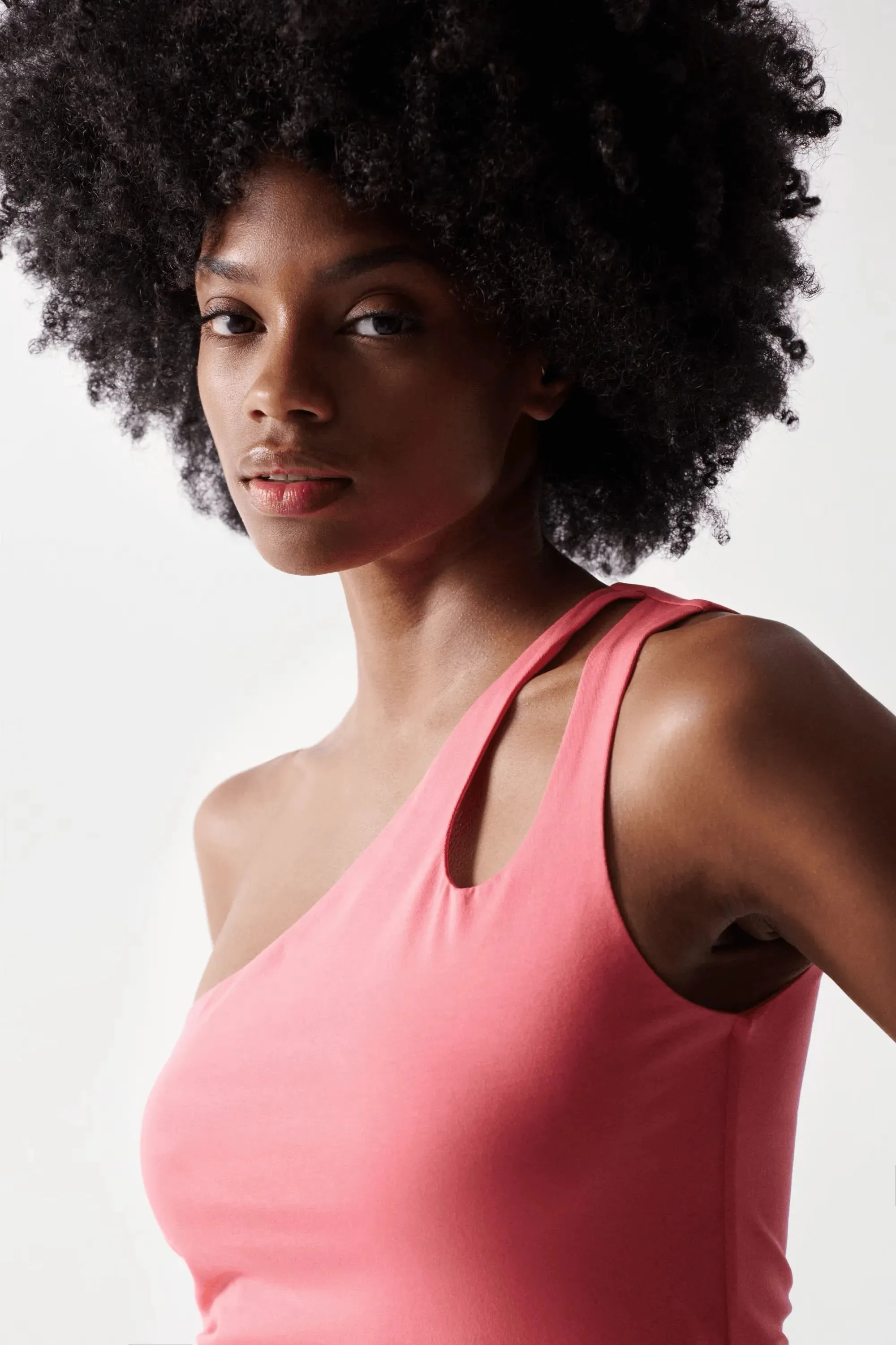 Top Salsa Jeans con Escote Asimétrico Rosa