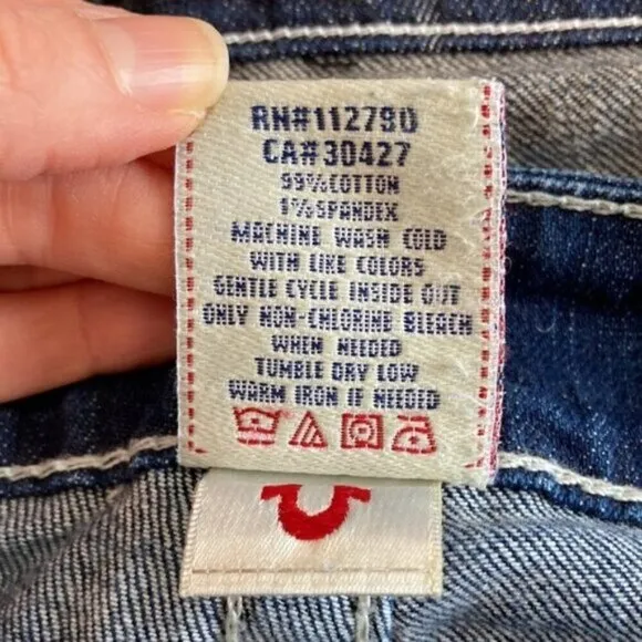 True Religion Jeans Low Rise Straight Jeans Size 27