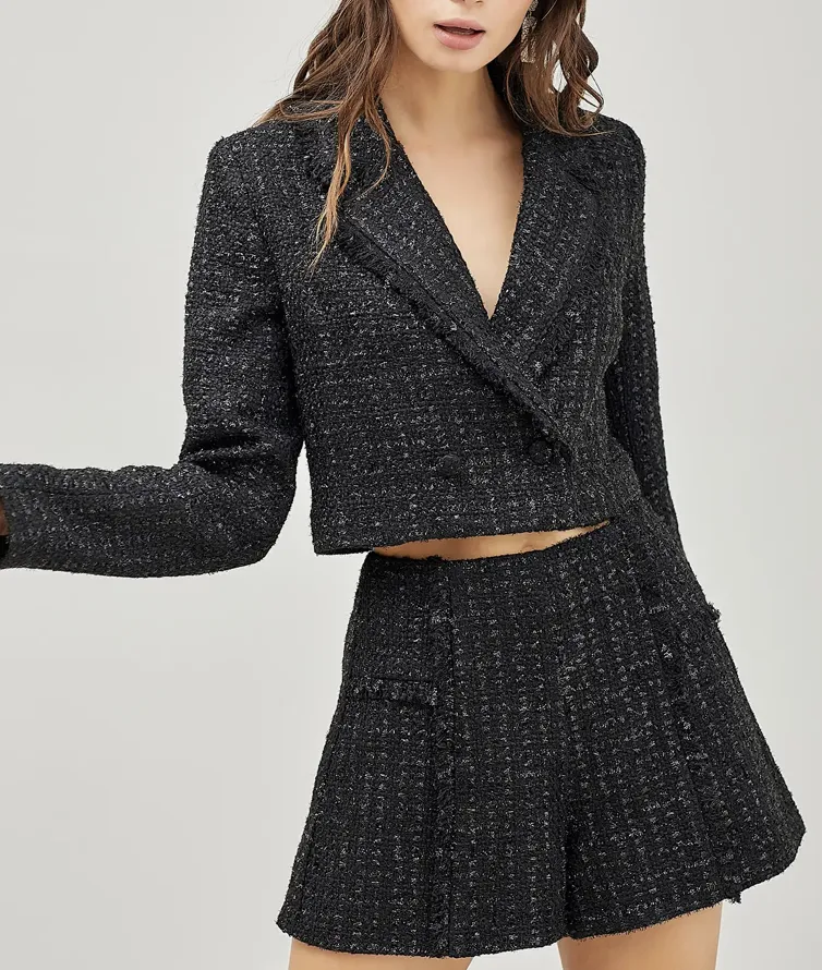 Tweed Cropped Blazer