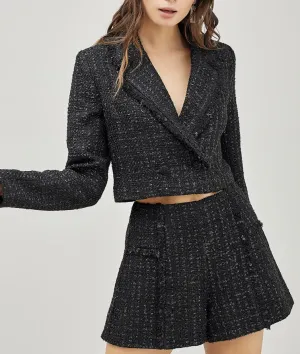 Tweed Cropped Blazer