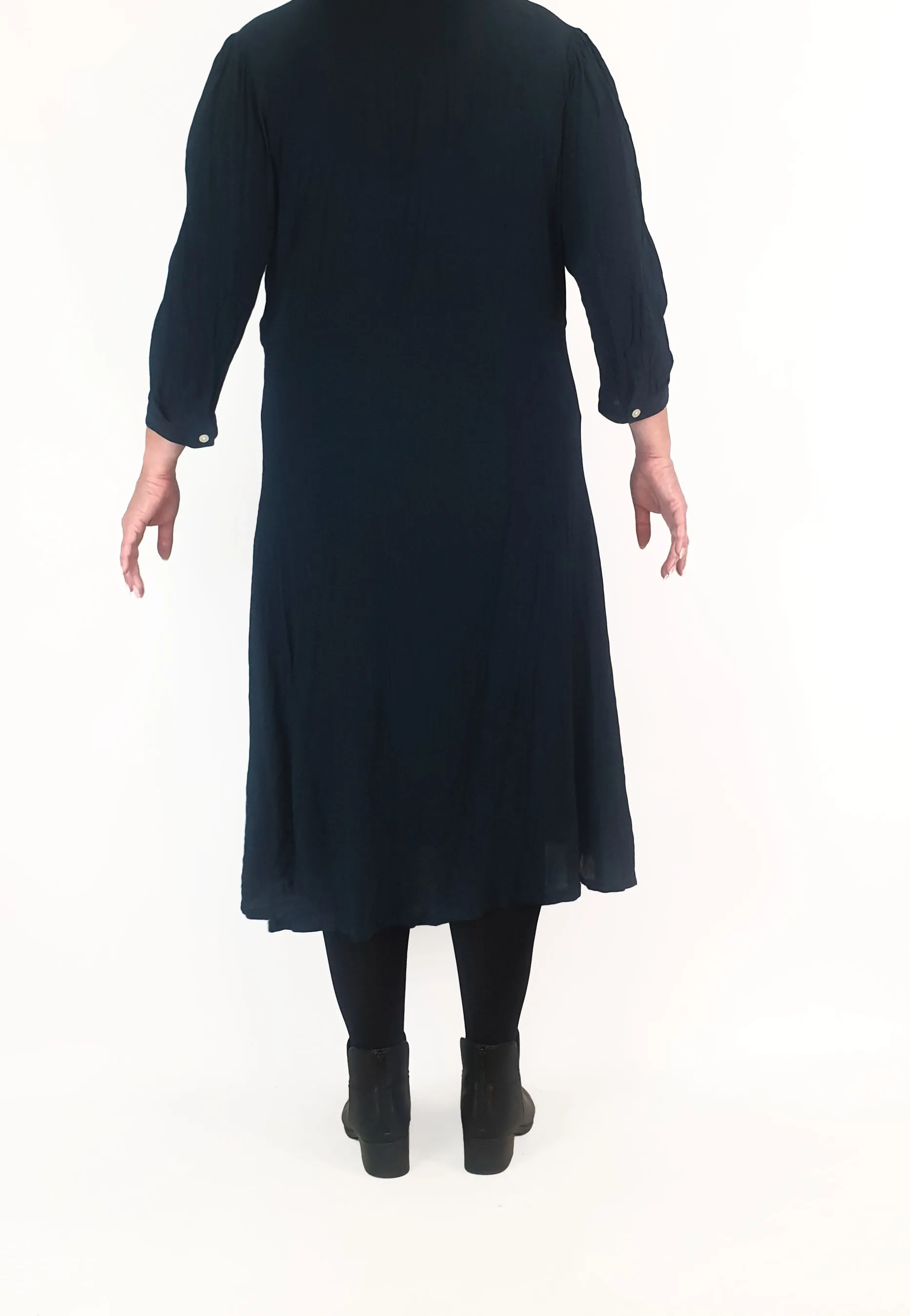 Uniqlo deep teal long sleeve maxi dress size XL