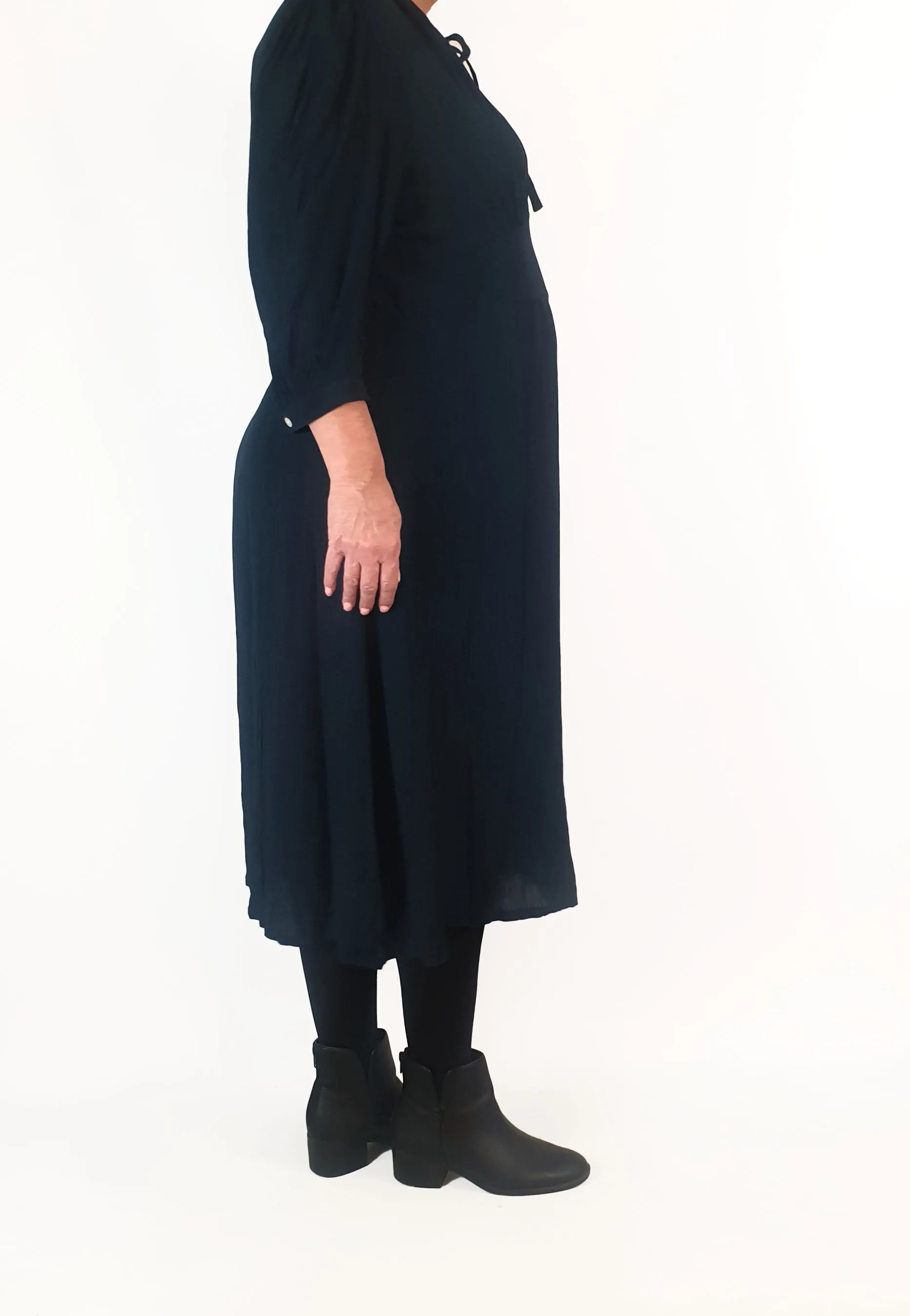 Uniqlo deep teal long sleeve maxi dress size XL