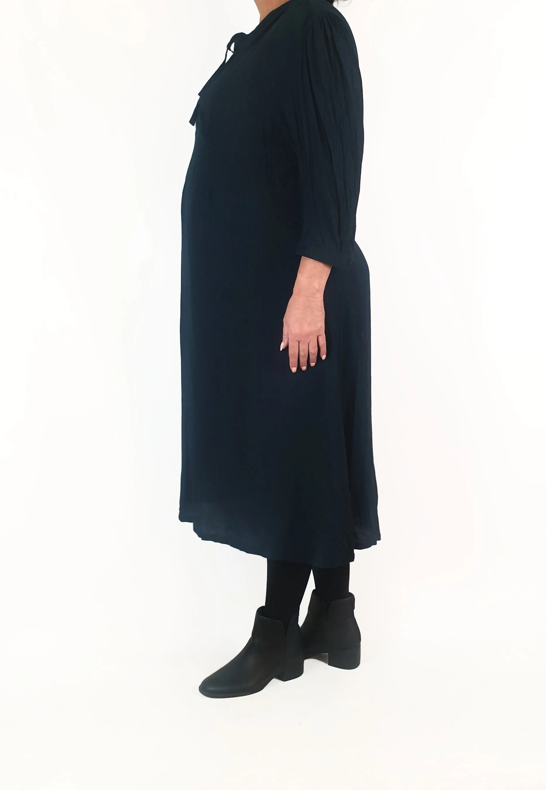 Uniqlo deep teal long sleeve maxi dress size XL