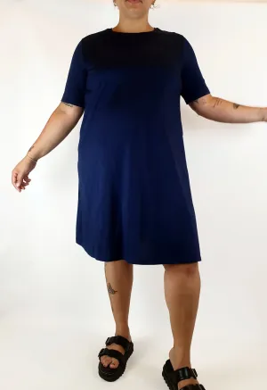 Uniqlo navy tee shirt dress size L