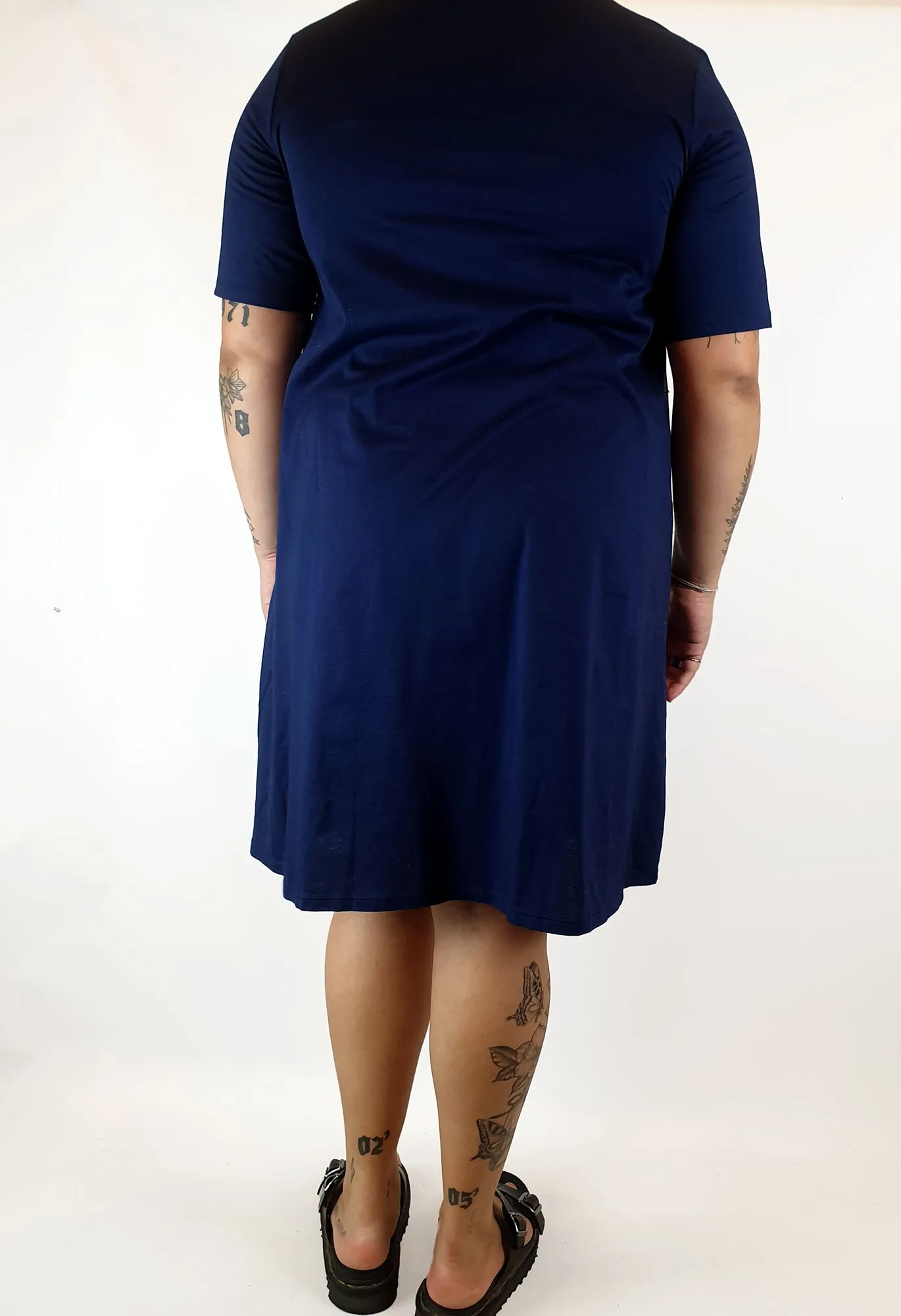 Uniqlo navy tee shirt dress size L