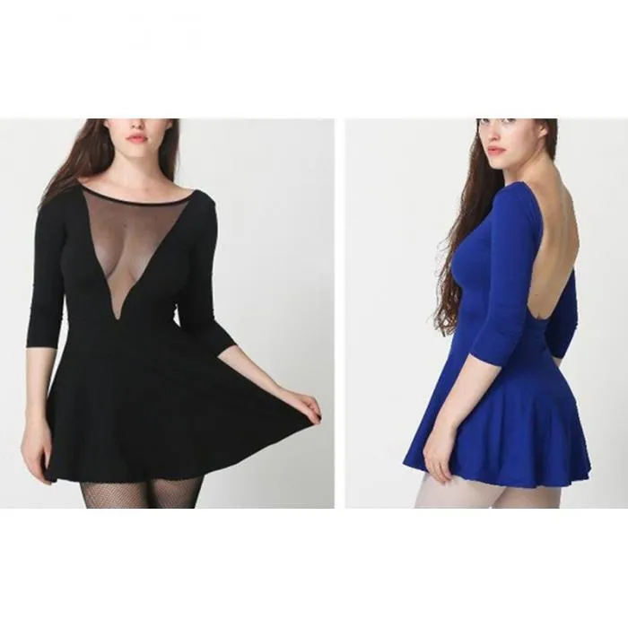 V-Neck Backless Halter Dress