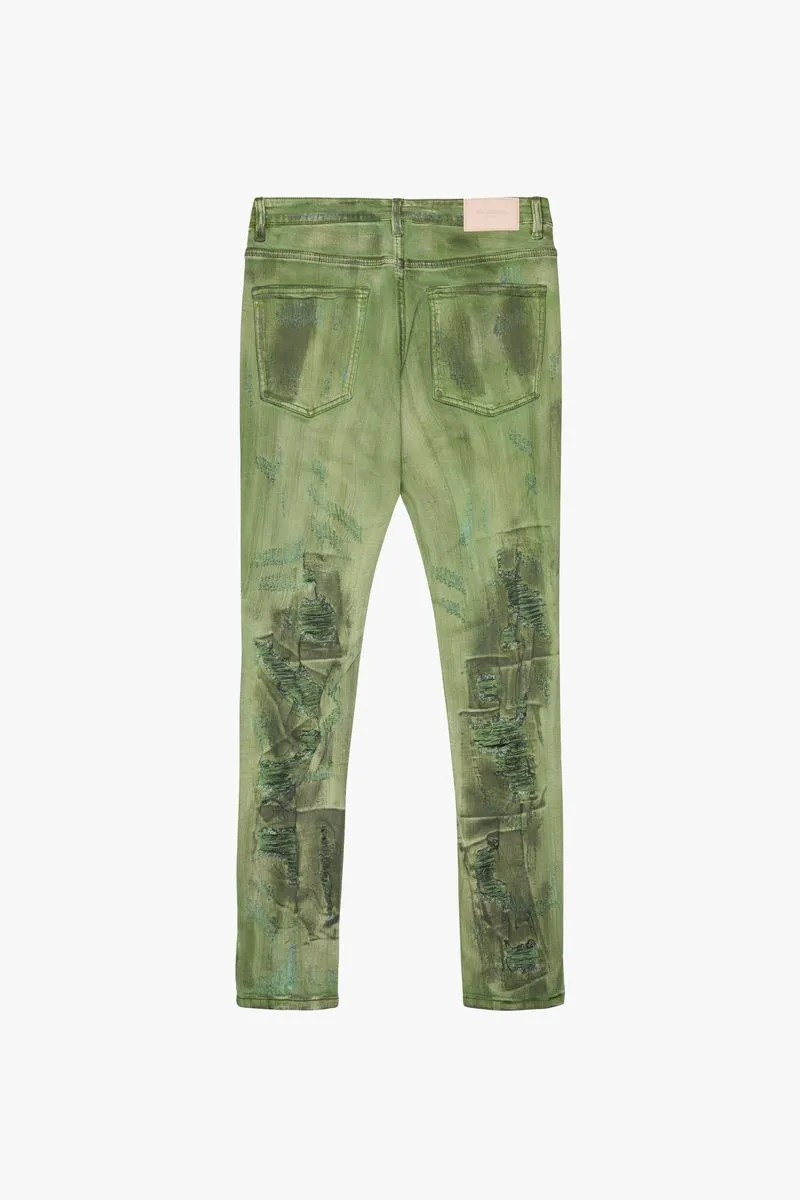 Valabasas HARVEST GREEN WASH SKINNY JEAN (GREEN WASHED)
