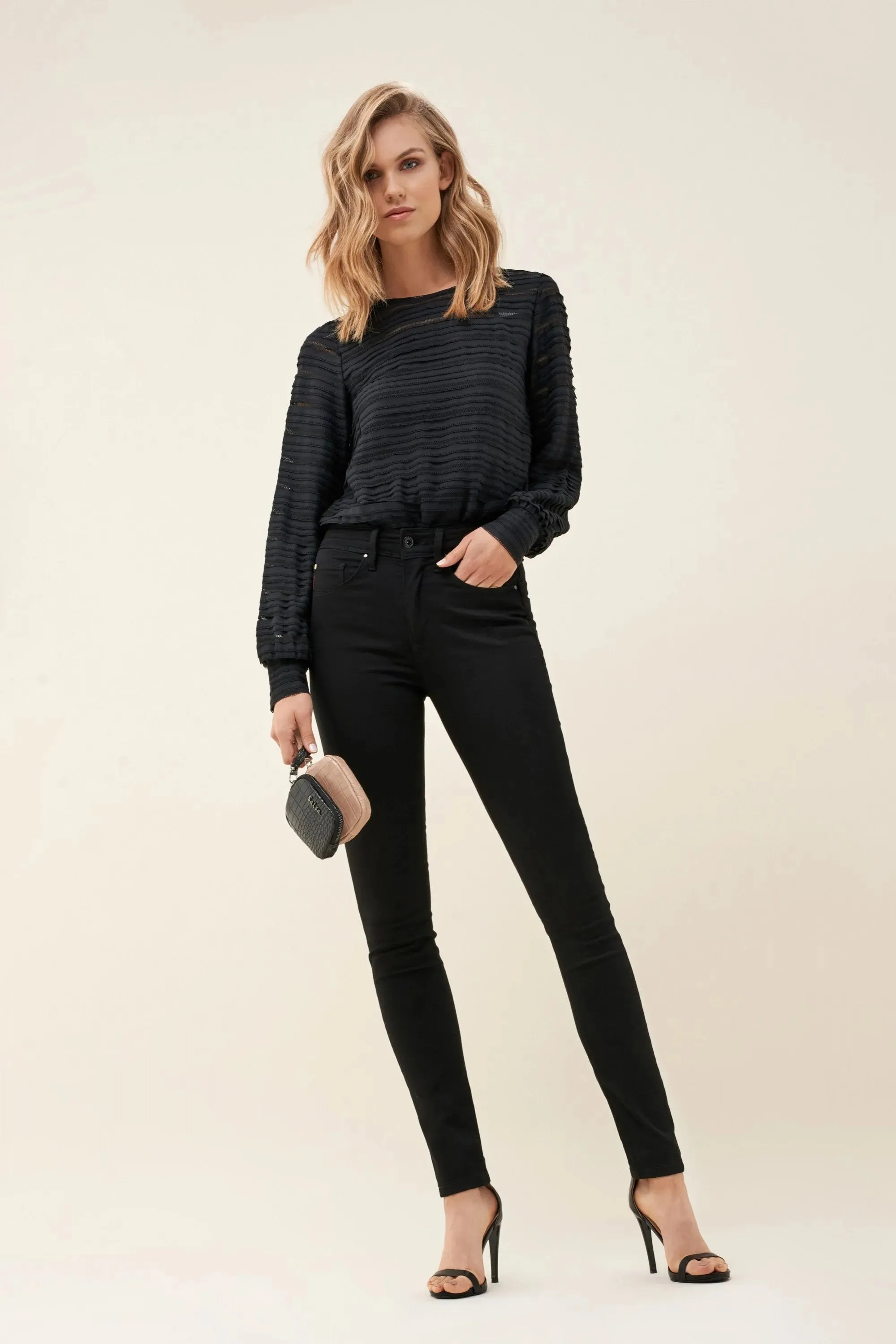 VAQUEROS PUSH IN SECRET GLAMOUR SLIM TRUE BLACK