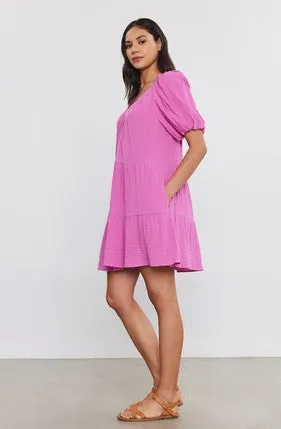 Velvet Helena Dress - Orchid