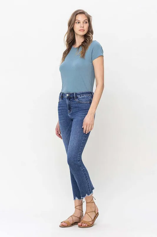 VERVET by Flying Monkey High Rise Crop Slim Straight Jeans