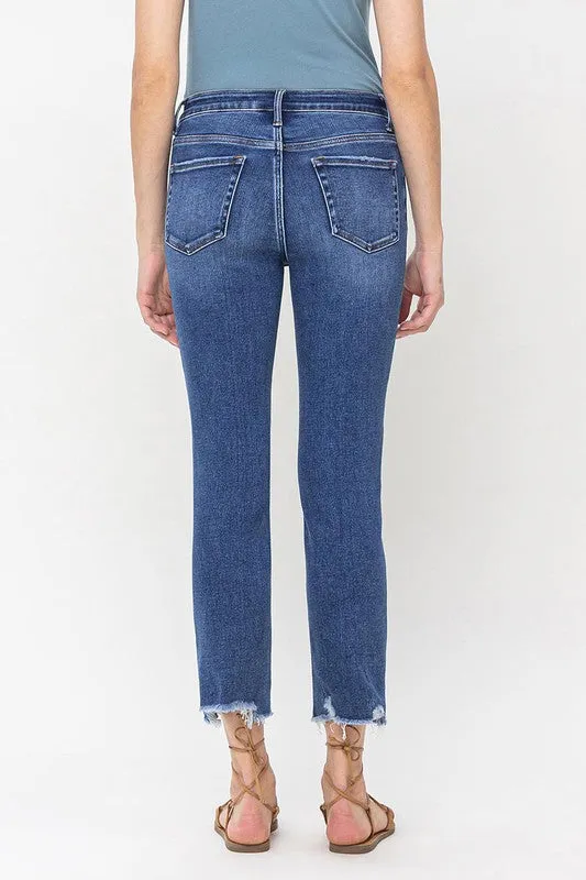 VERVET by Flying Monkey High Rise Crop Slim Straight Jeans