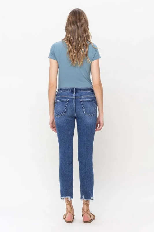 VERVET by Flying Monkey High Rise Crop Slim Straight Jeans