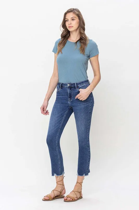 VERVET by Flying Monkey High Rise Crop Slim Straight Jeans
