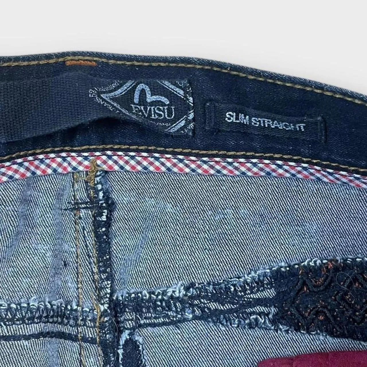 Vintage Evisu Japanese Denim Embroidered Slim Straight Fit Jeans