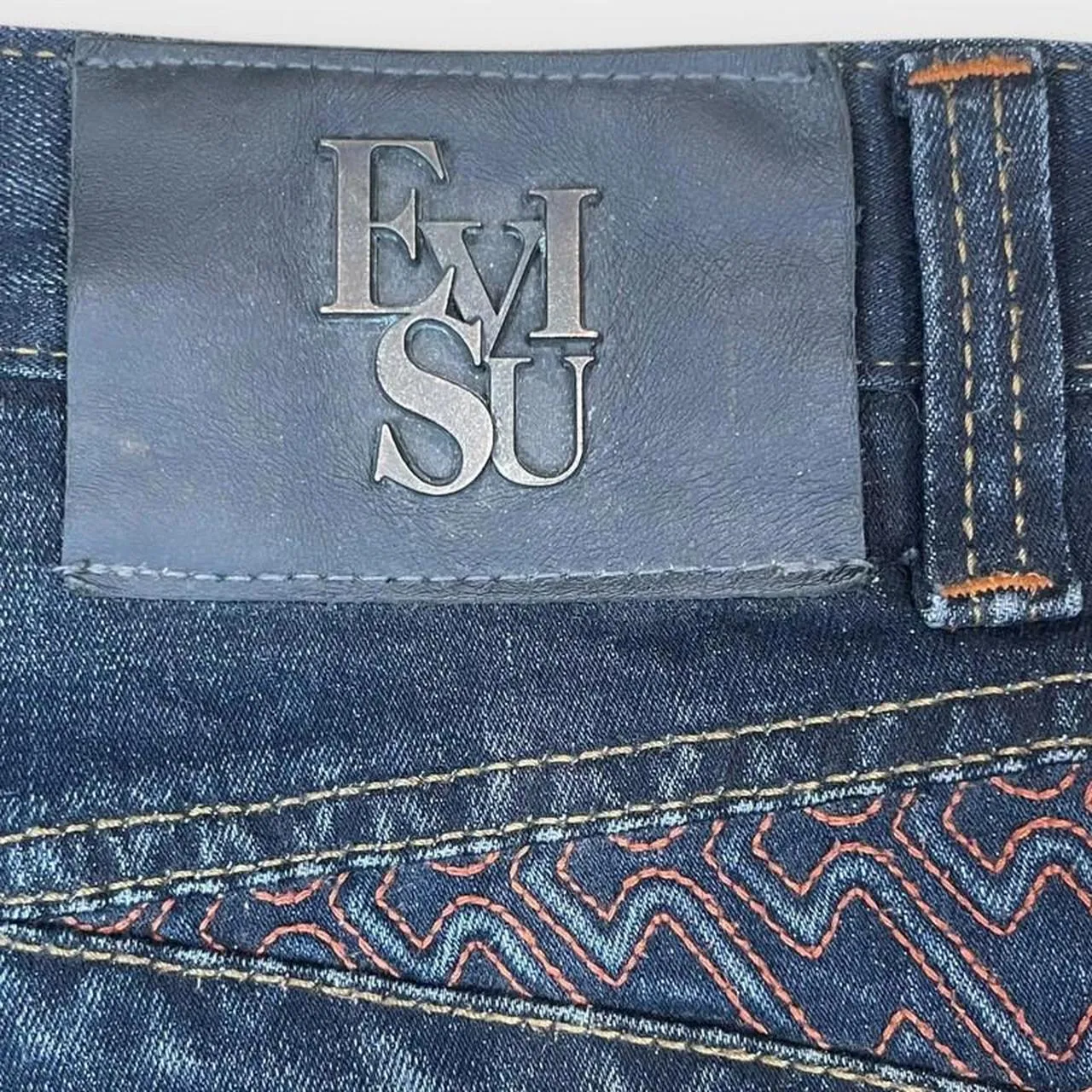 Vintage Evisu Japanese Denim Embroidered Slim Straight Fit Jeans