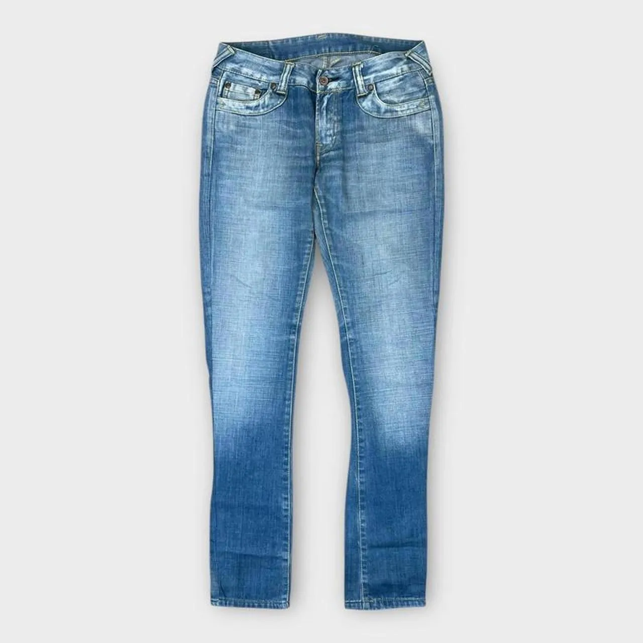 Vintage Evisu Japanese Denim Embroidered Straight Slim Fit Jeans