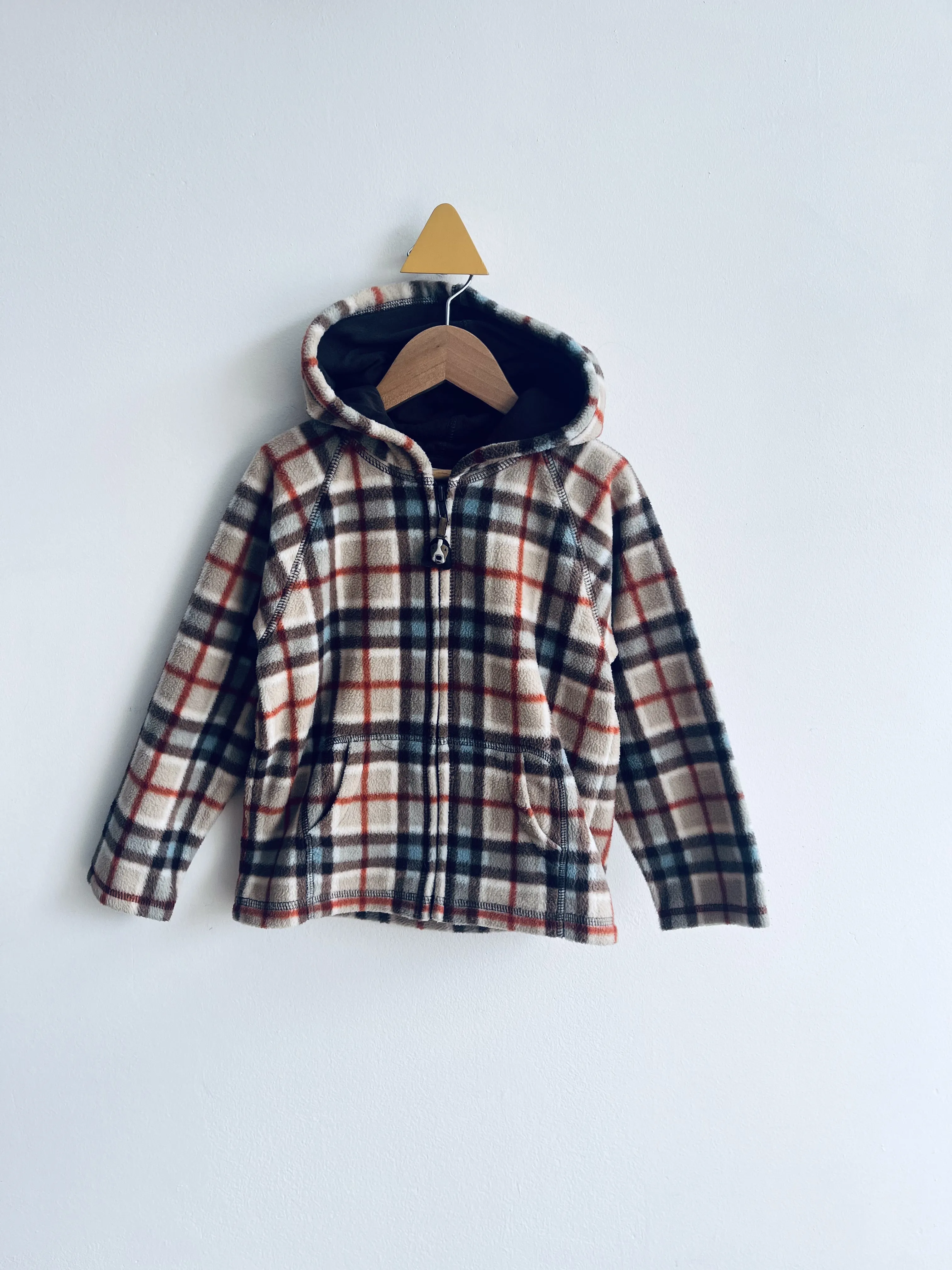 Vintage Plaid Fleece Jacket // 4-5Y