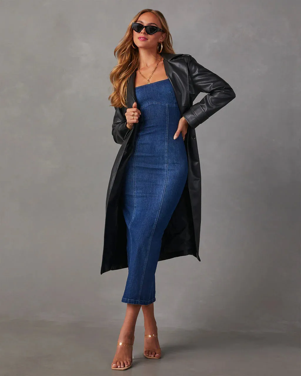 Warren Denim Midi Dress