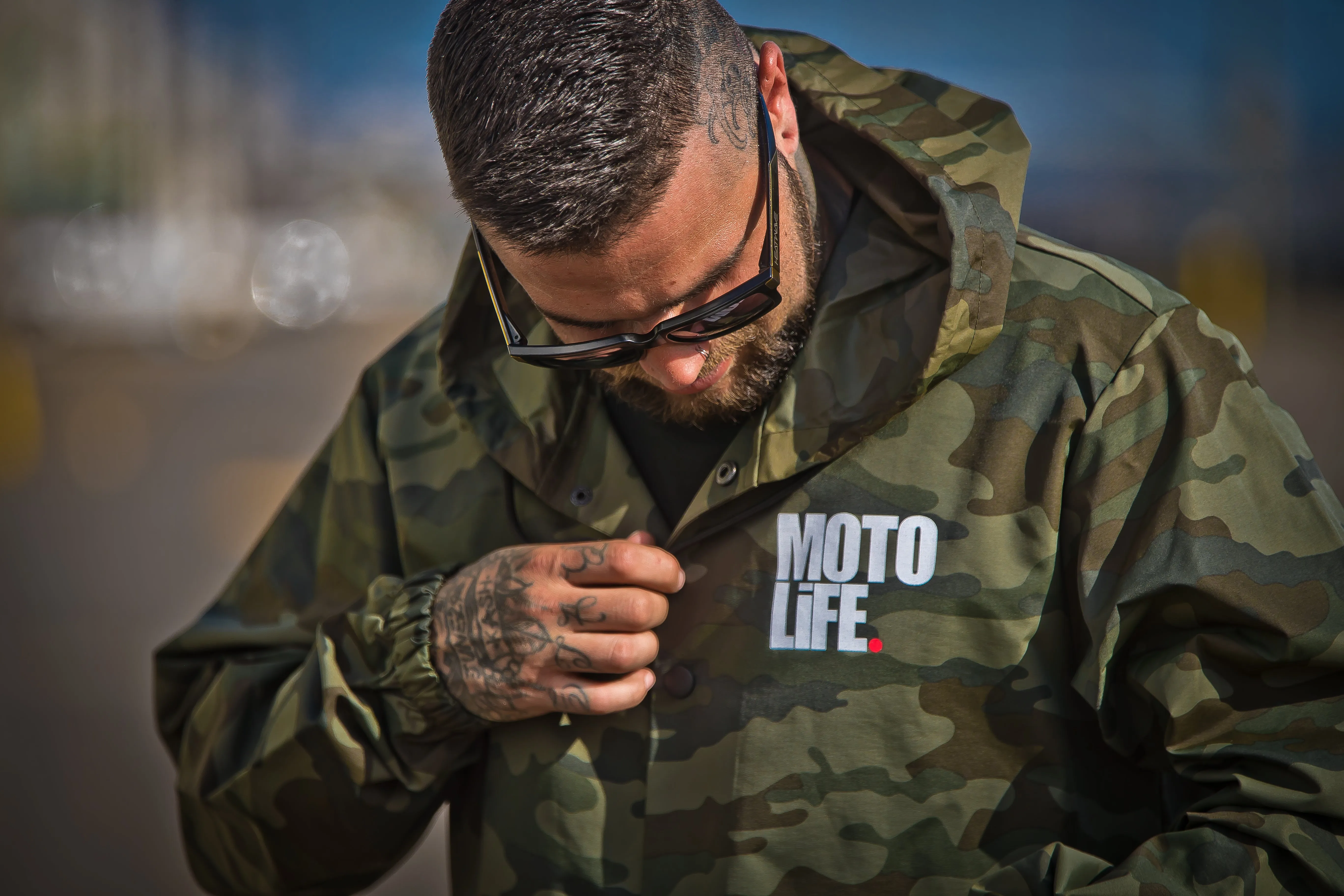 “WET RiDE” Forest Camo Button Up