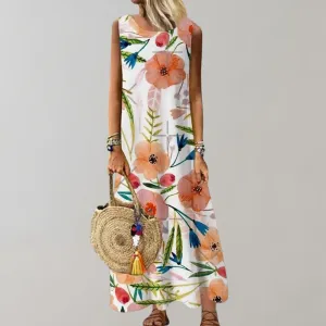 White floral summer dress