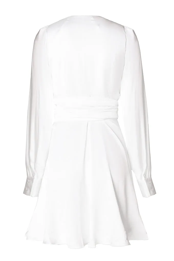 White flying mini dress