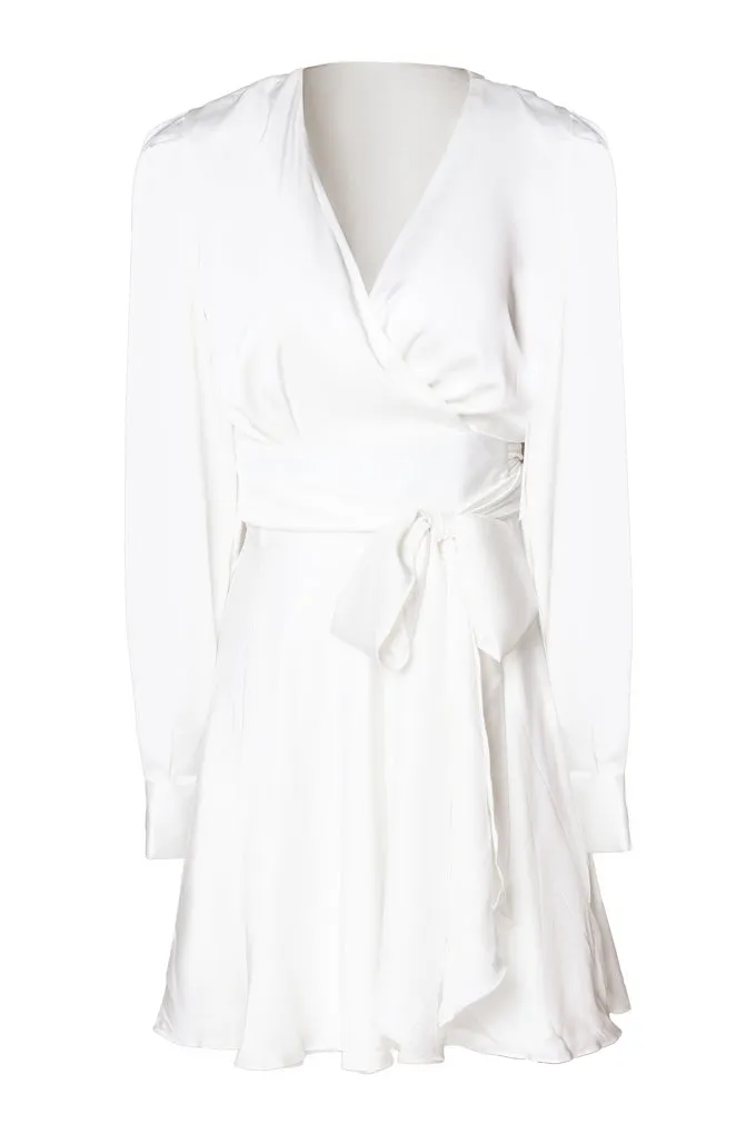 White flying mini dress