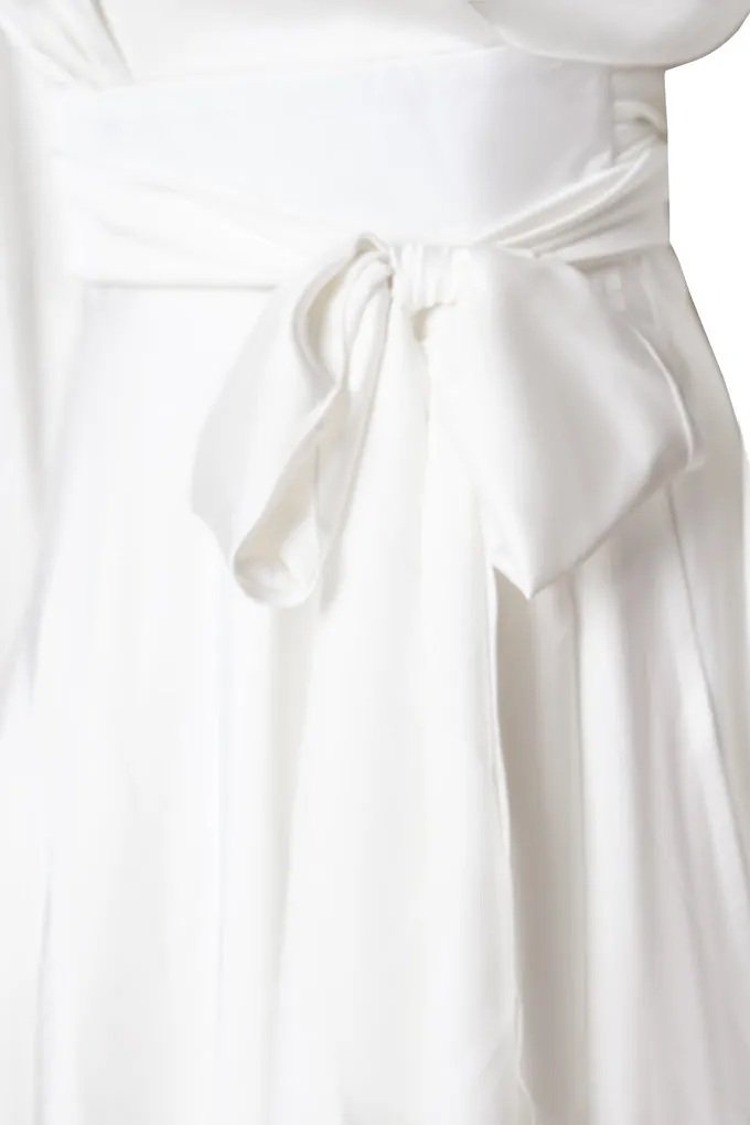 White flying mini dress