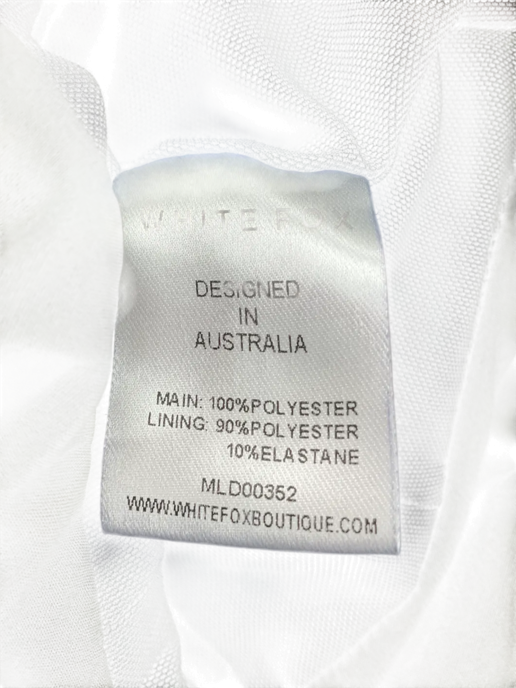 White Fox Black Push The Feeling Mini Dress UK XXS