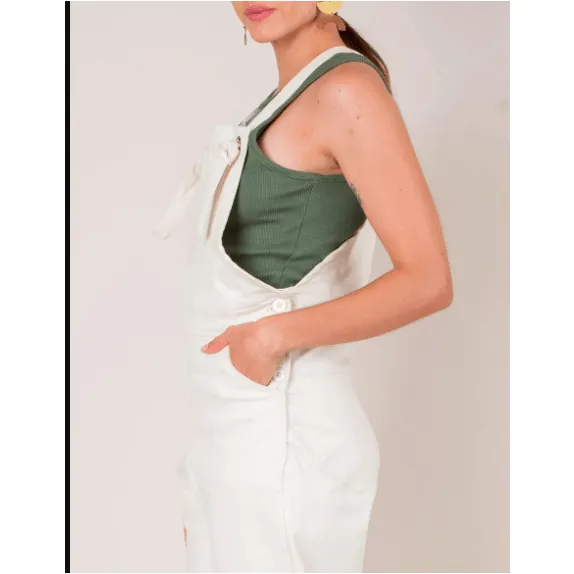 Williamsburg Zero Waste Cotton Overalls - Cream