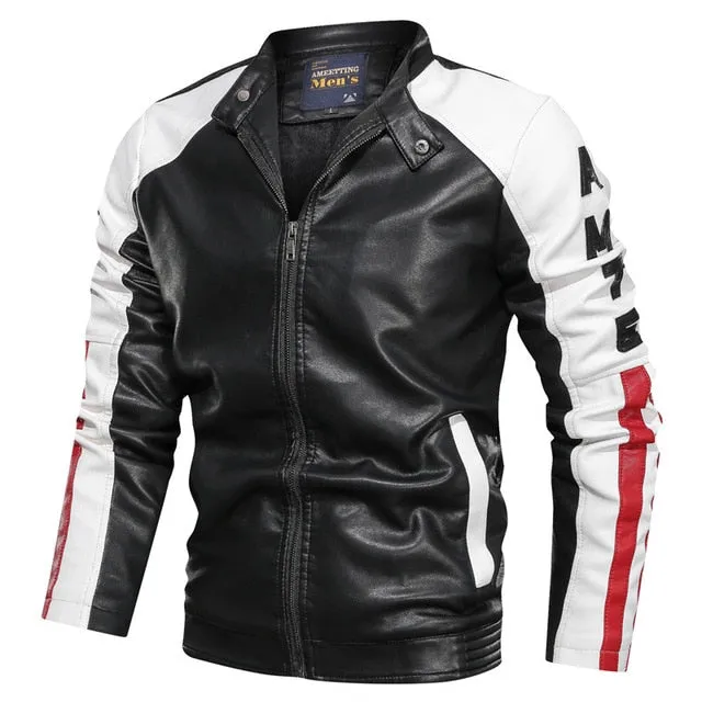 Winter Fur Leather Jacket Mens