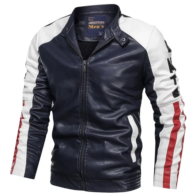 Winter Fur Leather Jacket Mens