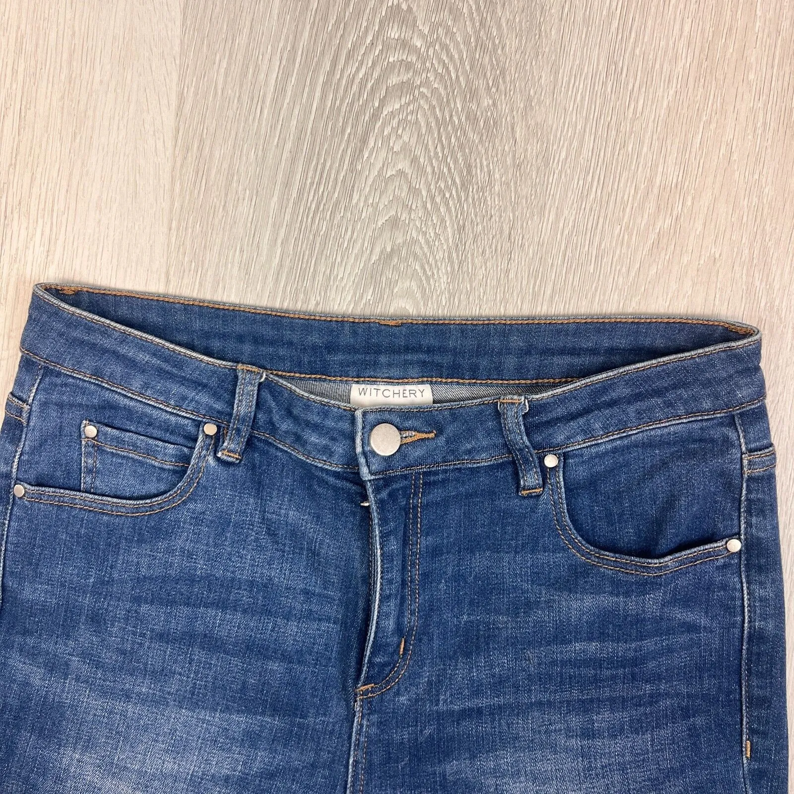 Witchery Womens Blue Denim Skinny Jeans Size 11