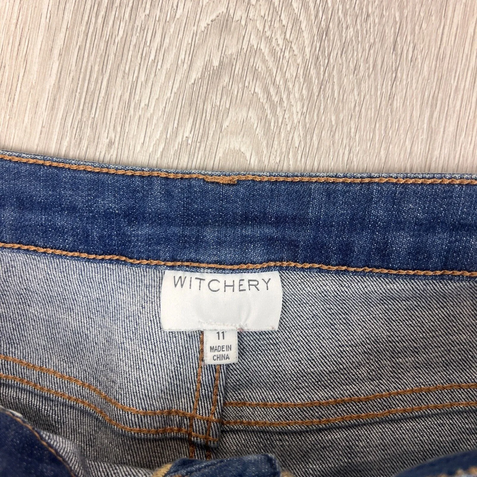 Witchery Womens Blue Denim Skinny Jeans Size 11