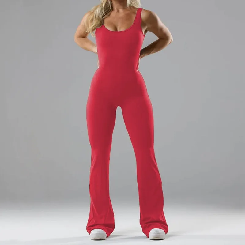 Women Sexy Sleeveless Backless Ruched Flare
