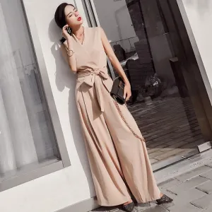 Women V-neck  Jumpsuits