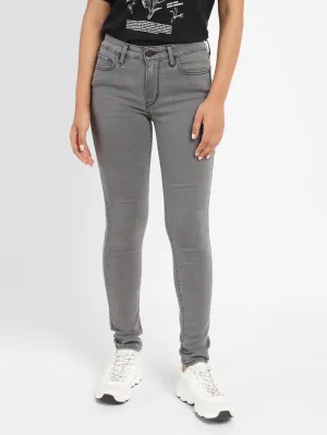 Women's 711 Grey Skinny Fit Mid Rise Jeans