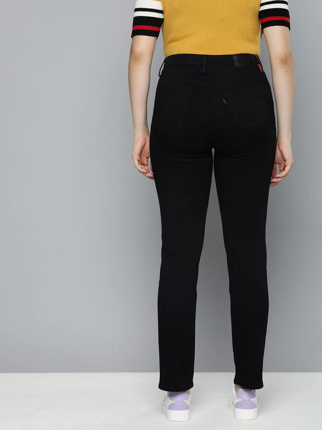 Women's 721 Black Skinny Fit High Rise Jeans