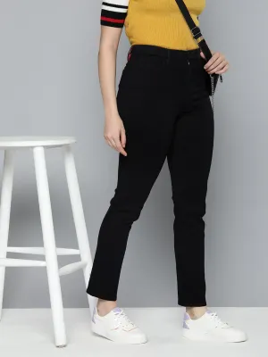 Women's 721 Black Skinny Fit High Rise Jeans