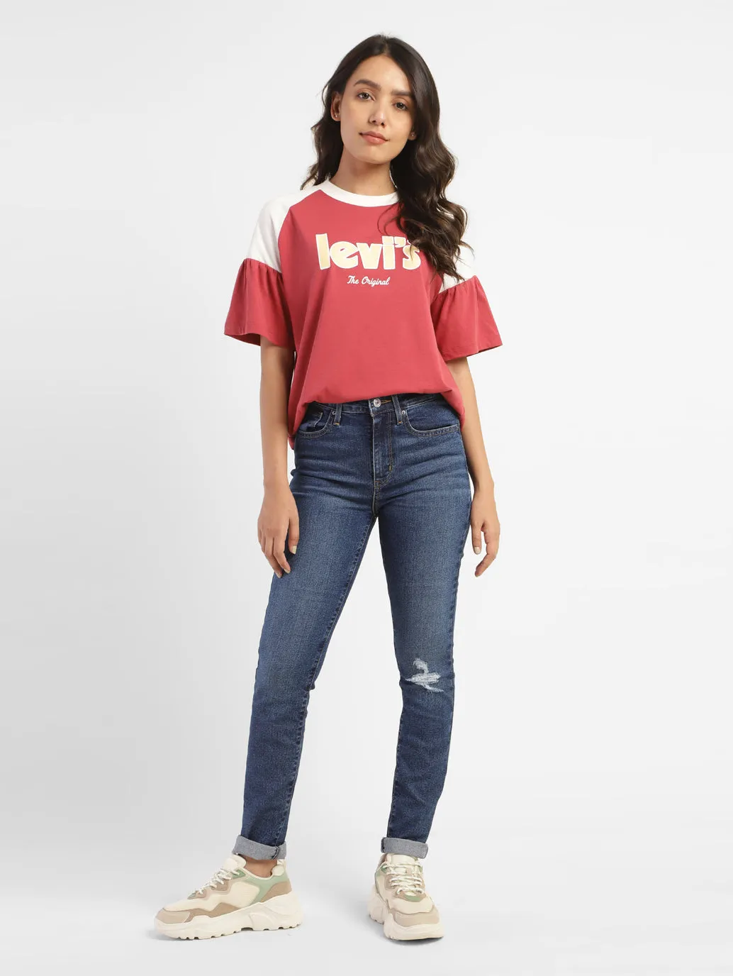 Women's 721 Blue Skinny Fit High Rise Jeans