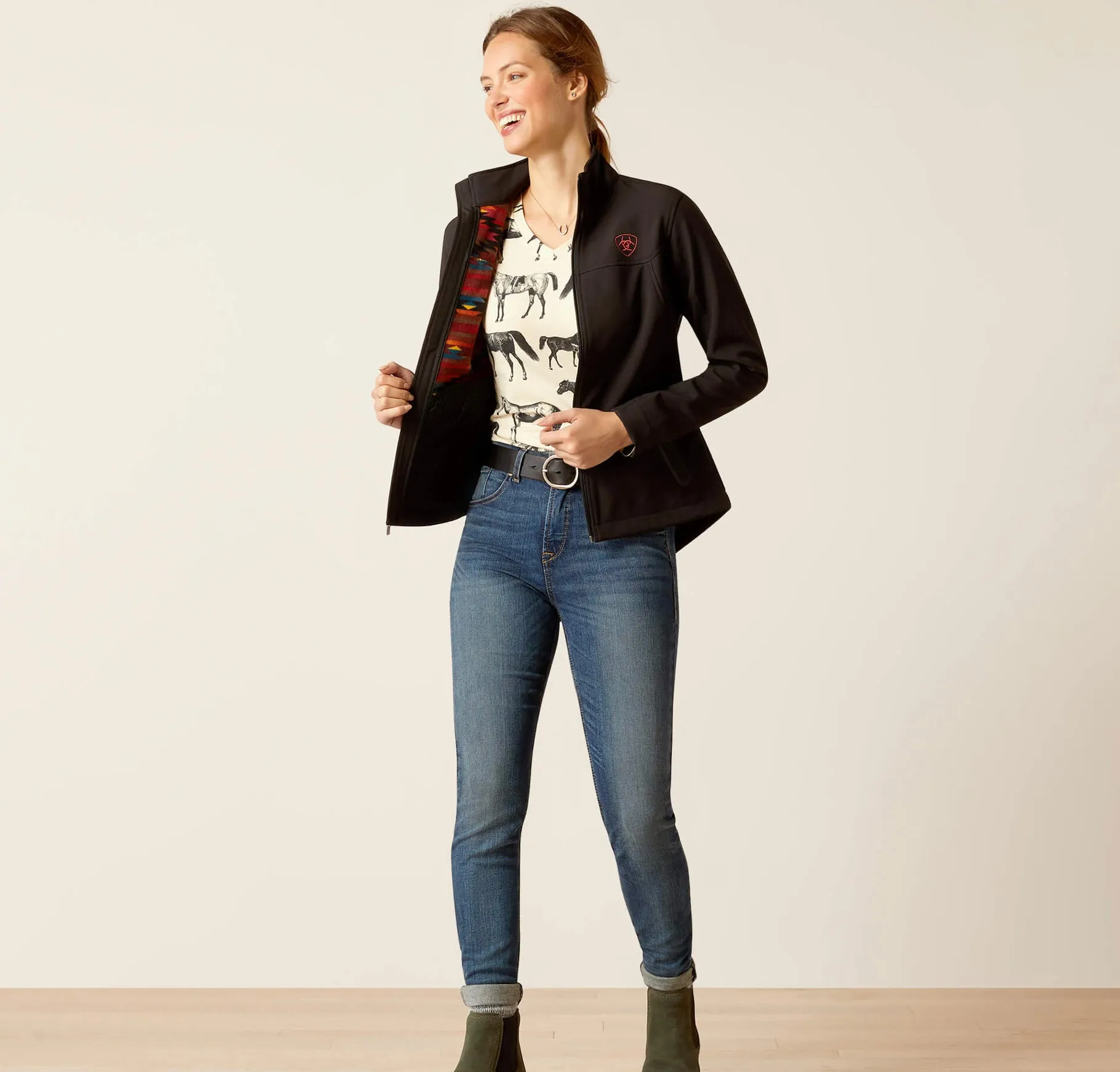 Women’s Ariat Black/Mirage New Team SoftShell Jacket