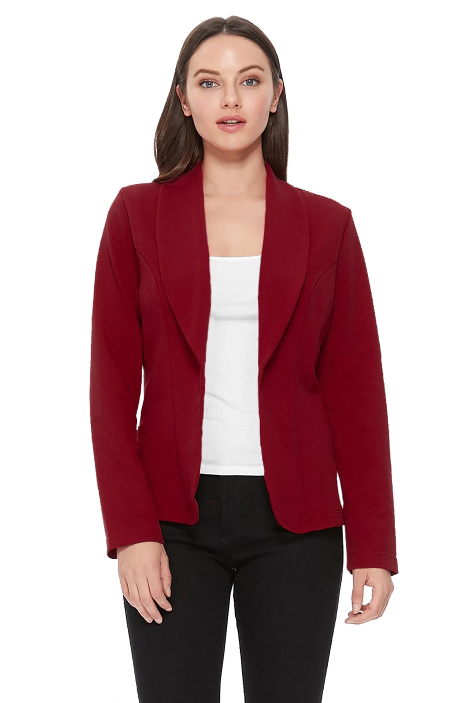 Women's Casual Long Sleeves Office Workwear Solid Blazer Jacket S-3XL